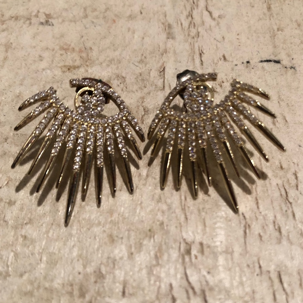 Multi spike style earrings. Spike earrings. starburst earrings